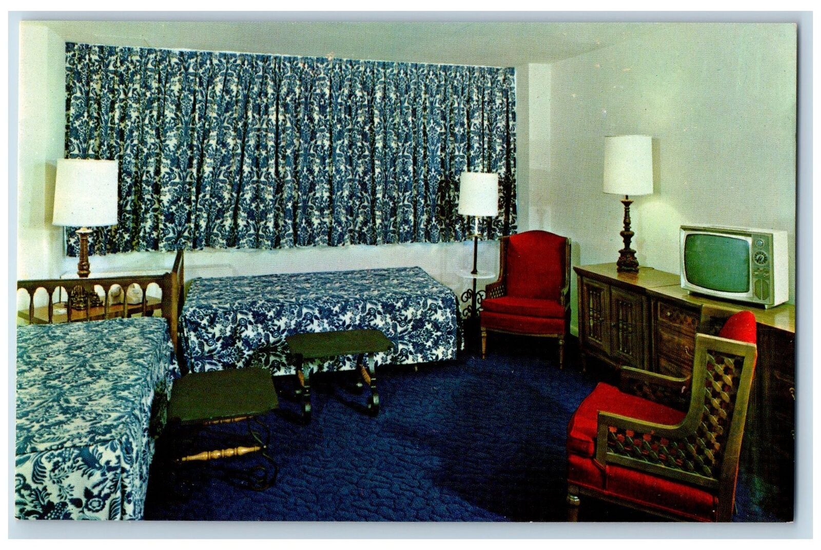 c1950's Hotel Anthony House & Restaurant Bedroom Washington DC Vintage Postcard