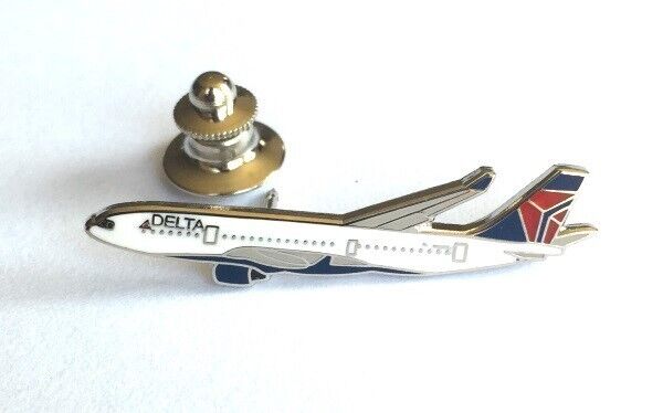 Delta Airlines Airbus A330-300 Jet Airplane Logo Tack Lapel Pin Pilot Stewardess