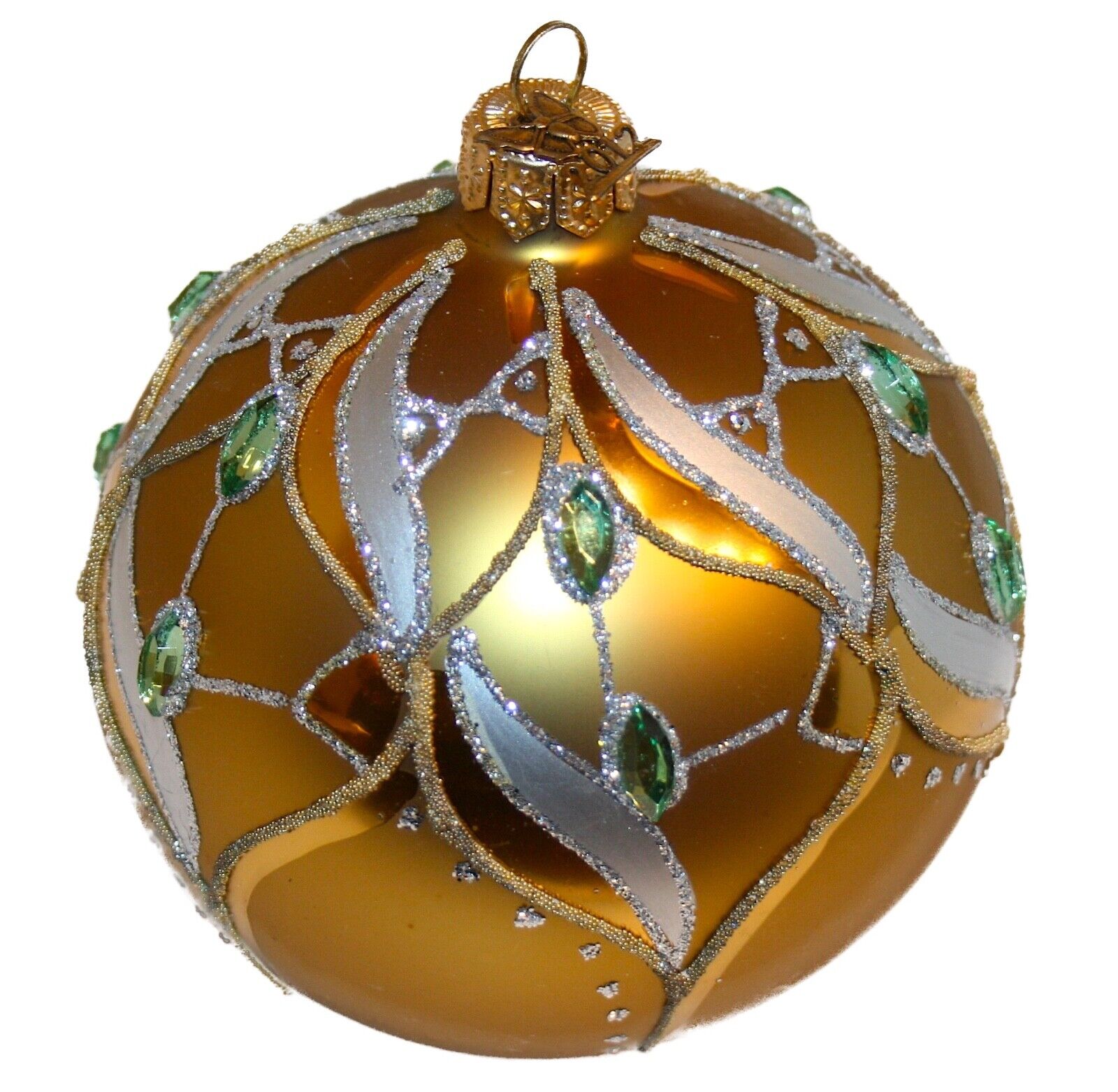 NEIMAN MARCUS Glass Christmas Ornament/Ball Bauble MADE IN POLAND 2012