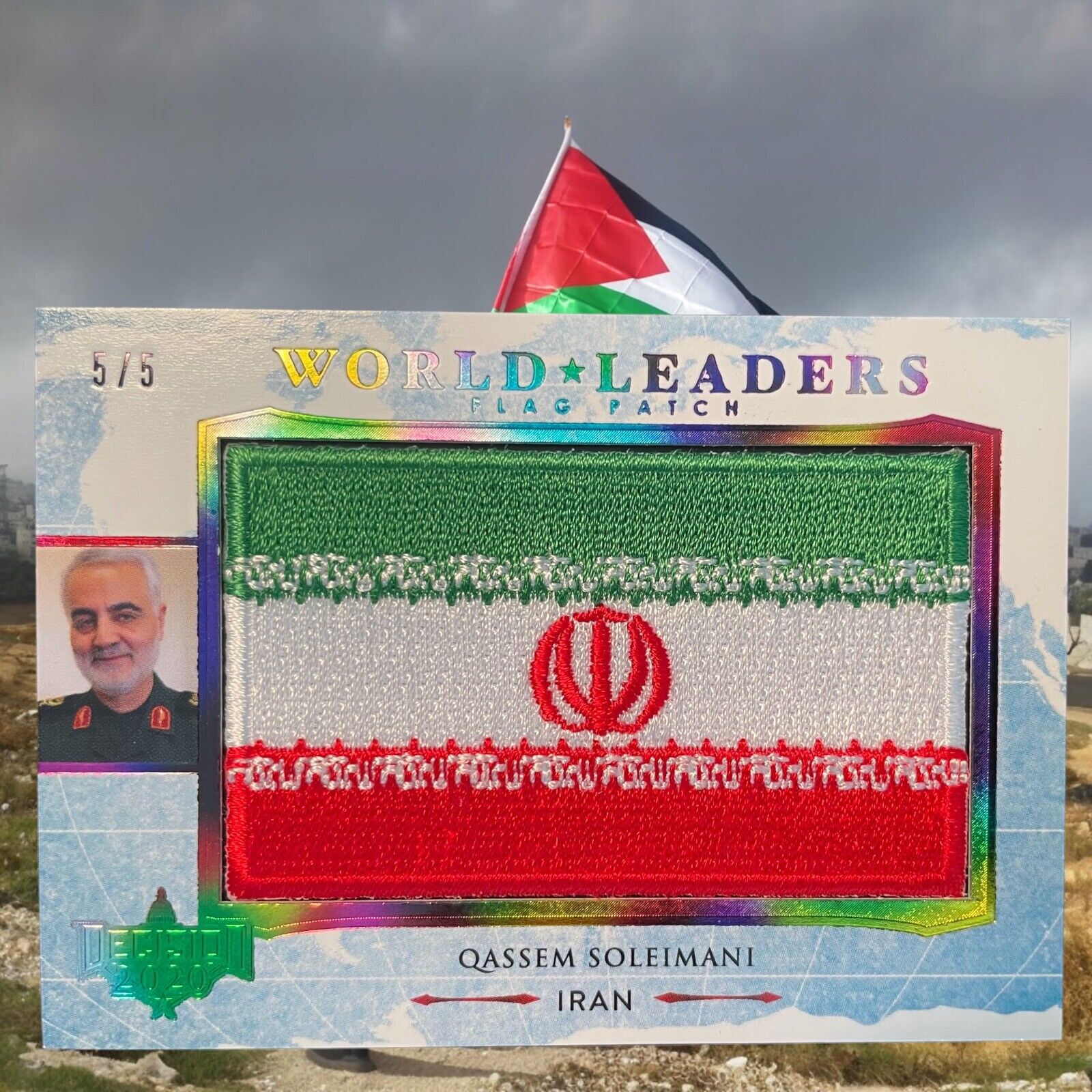 RARE 2020 DECISION QASSEM SOLEIMANI WORLD LEADERS FLAG PATCH 5/5 RAISI IRAN