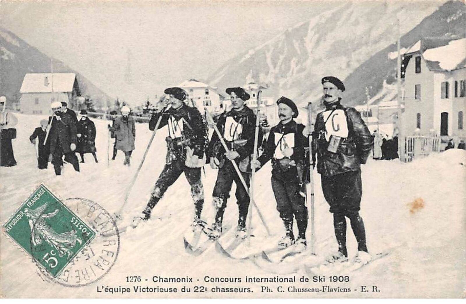 74 - CHAMONIX - SAN27444 - International Ski Competition 1908 - L'Equipe Victo
