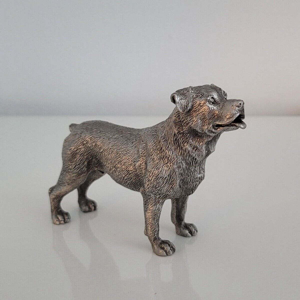 Faithful Friends by Xystos ~ Solid Pewter ROTTWEILER Standing Dog