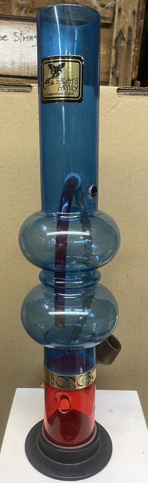 Collectable Sarah’s Family Vintage Unused Blue / Red Hookah 15  Inch ￼￼