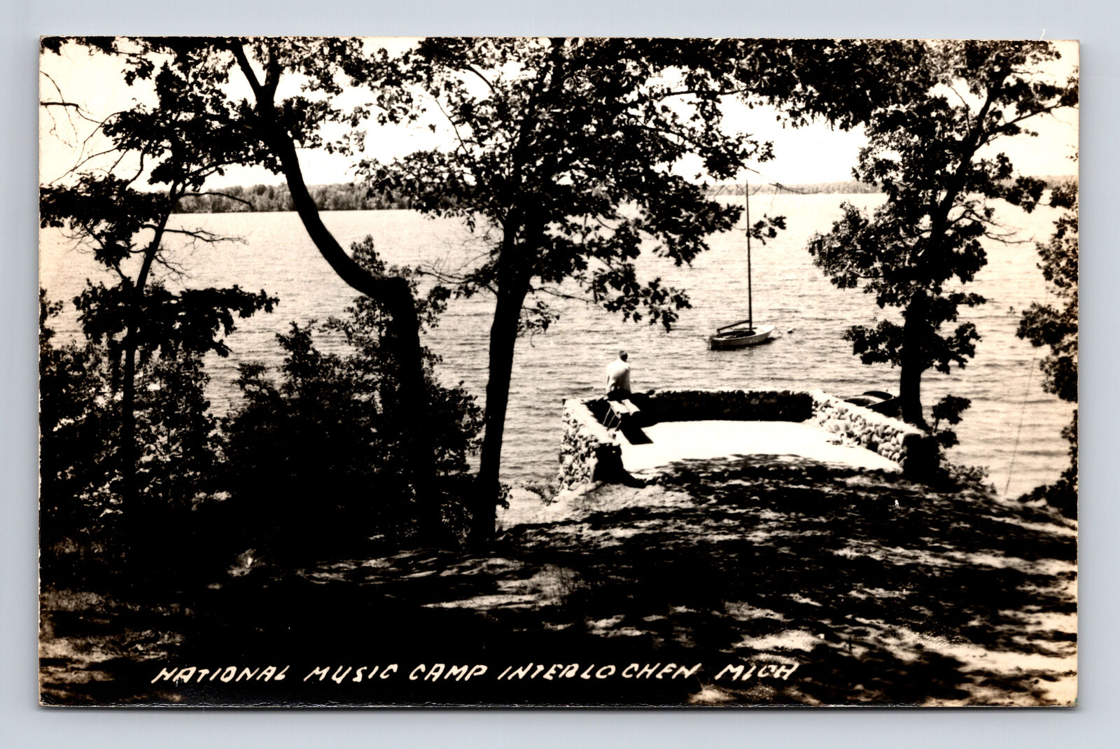 c1947 RPPC National Music Camp Lake View Interlochen Michigan MI Postcard