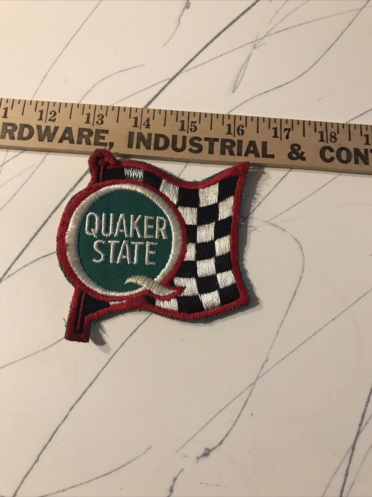 VTG QUAKER STATE MOTOR OIL PATCH MOTORSPORTS, RACING, CHECKERED FLAG