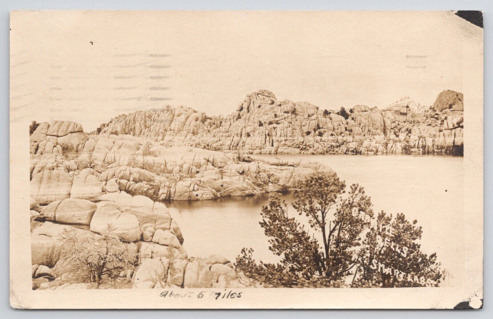 RPPC Prescott Arizona Watson Lake Posted 1920 Real Photo Postcard