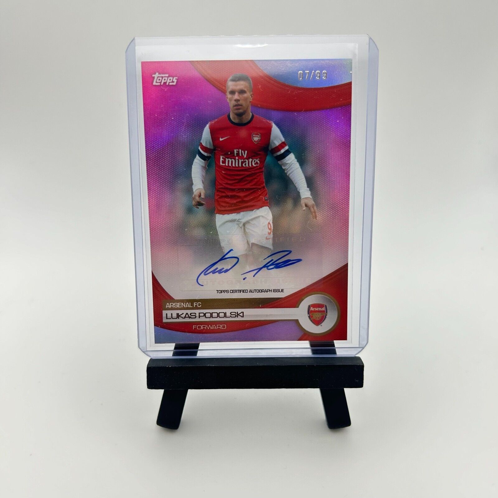 2023-2024 Topps Arsenal FC Team Set Lukas Podolski Car /99 #AU-WS
