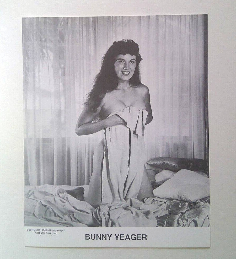 Bunny Yeager photo 8x10 vintage self-portrait heavy stock VF 