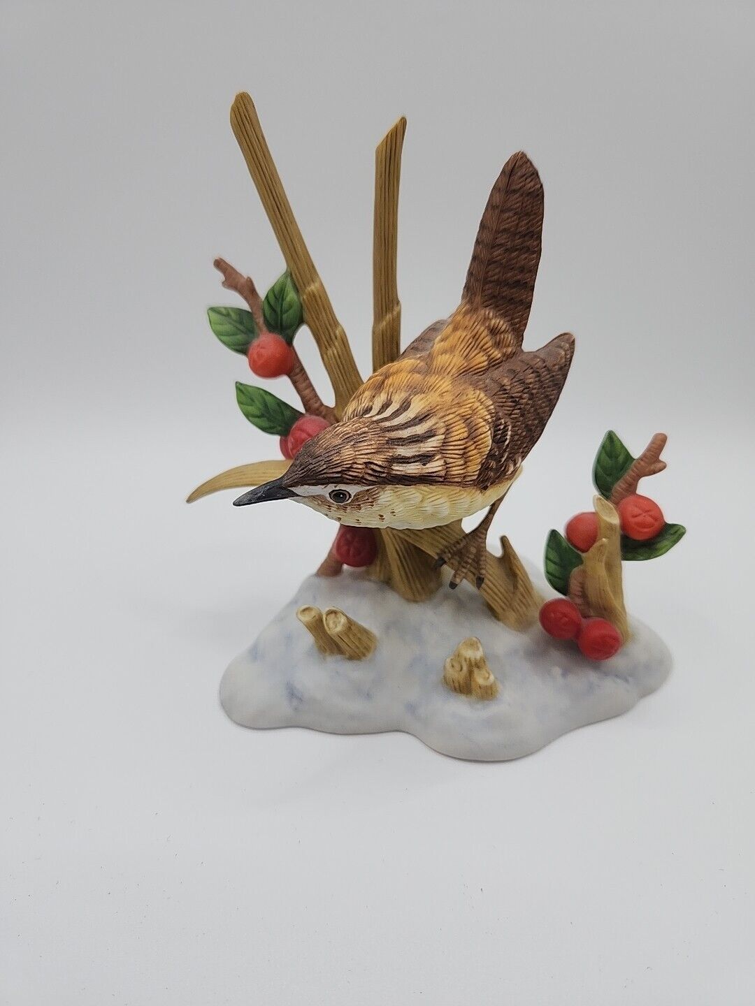 Vintage Lenox Marsh Wren Porcelain Bird Figurine Garden Bird Collection 1990