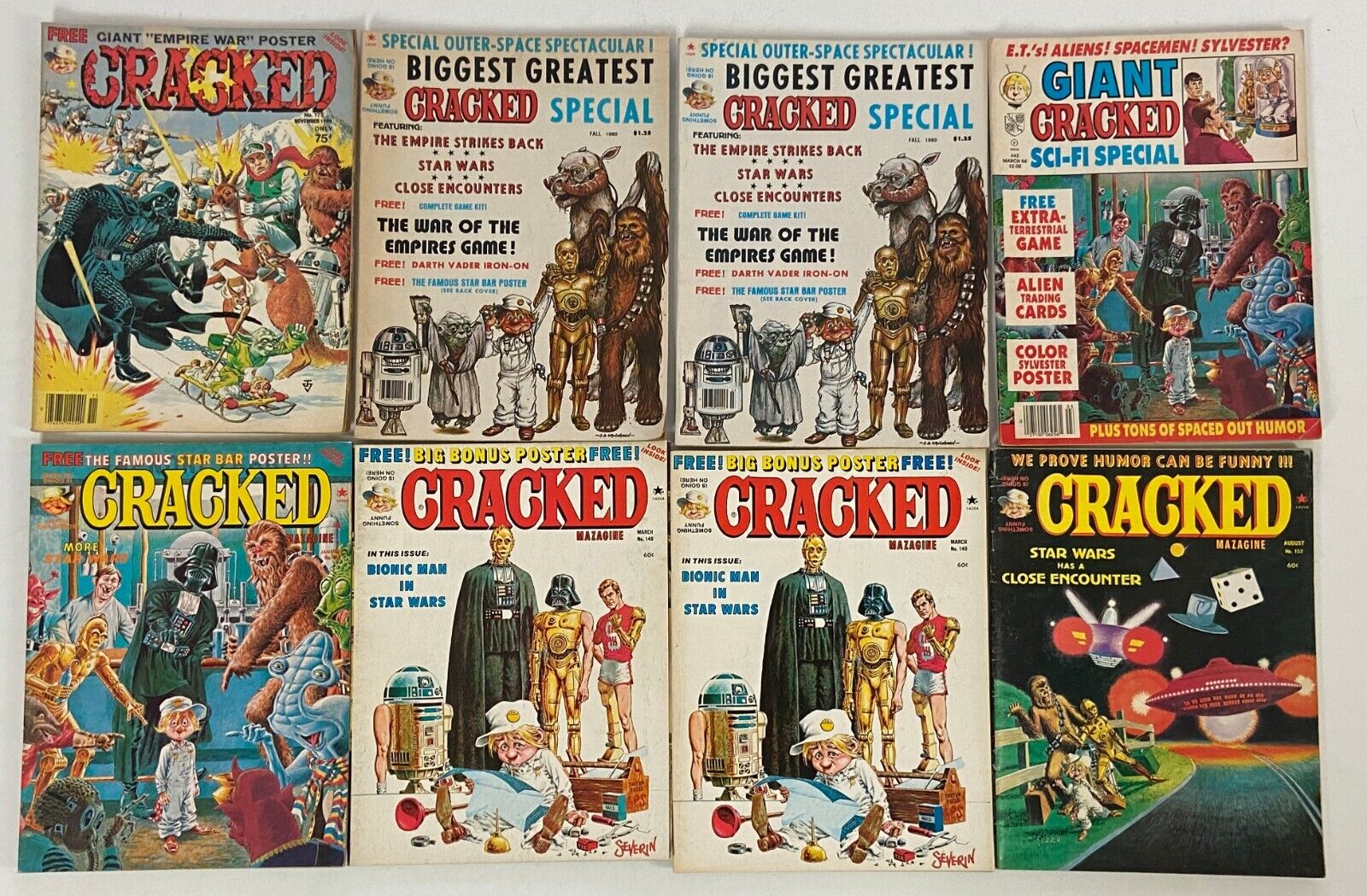 Cracked Magazine STAR WARS 8pc Comic Lot #148 149 149 152 173 Annual + Special