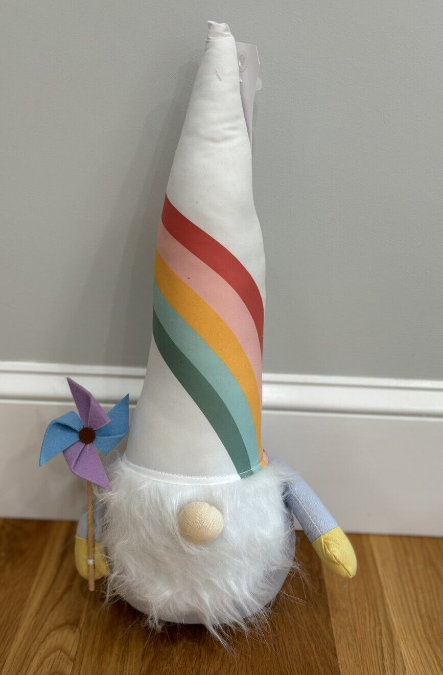 Rainbow Gnome With Pinwheel