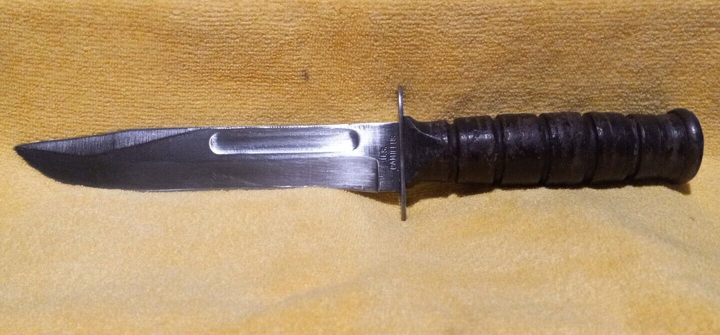Vintage US Camillus MK2 Fighting Knife w/ Sheath
