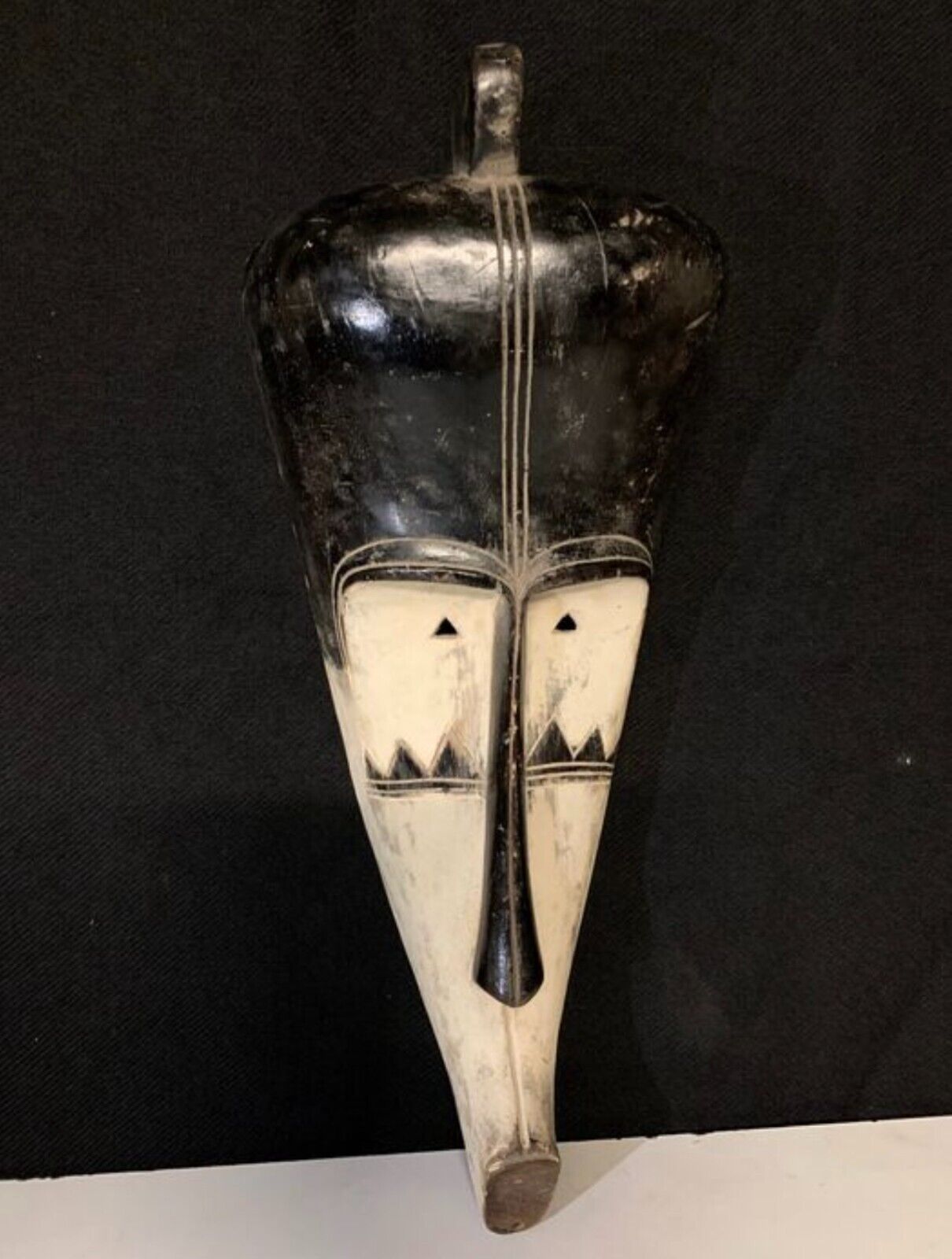 A wooden Fang dance mask from Gabon