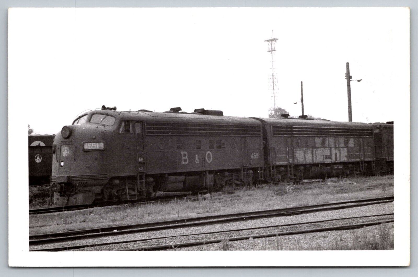 4591 B & O Locomotive. Train Real Photo Postcard. RPPC