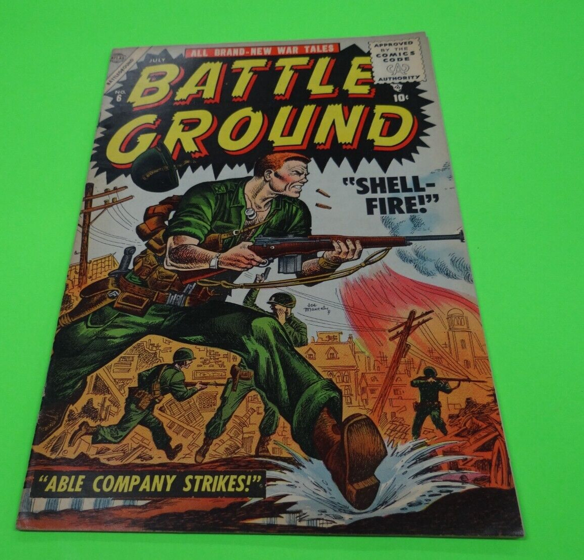 Battle Ground #6  FN/VF 6.5-7.5 Atlas Golden Age War Comic Scarce 1955