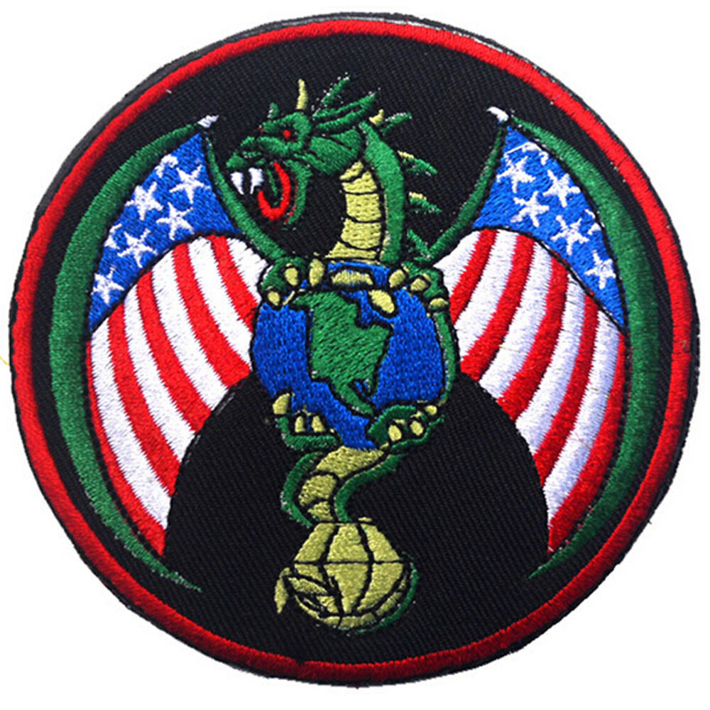 USA Air Force NRO American Dragon Military Tactical Hook Loop Patch Badge *k