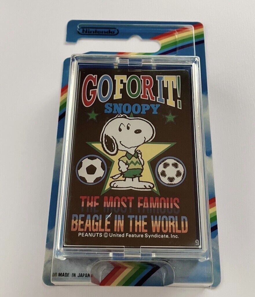 Nintendo Snoopy plastic playing cards soccer Peanuts very rare