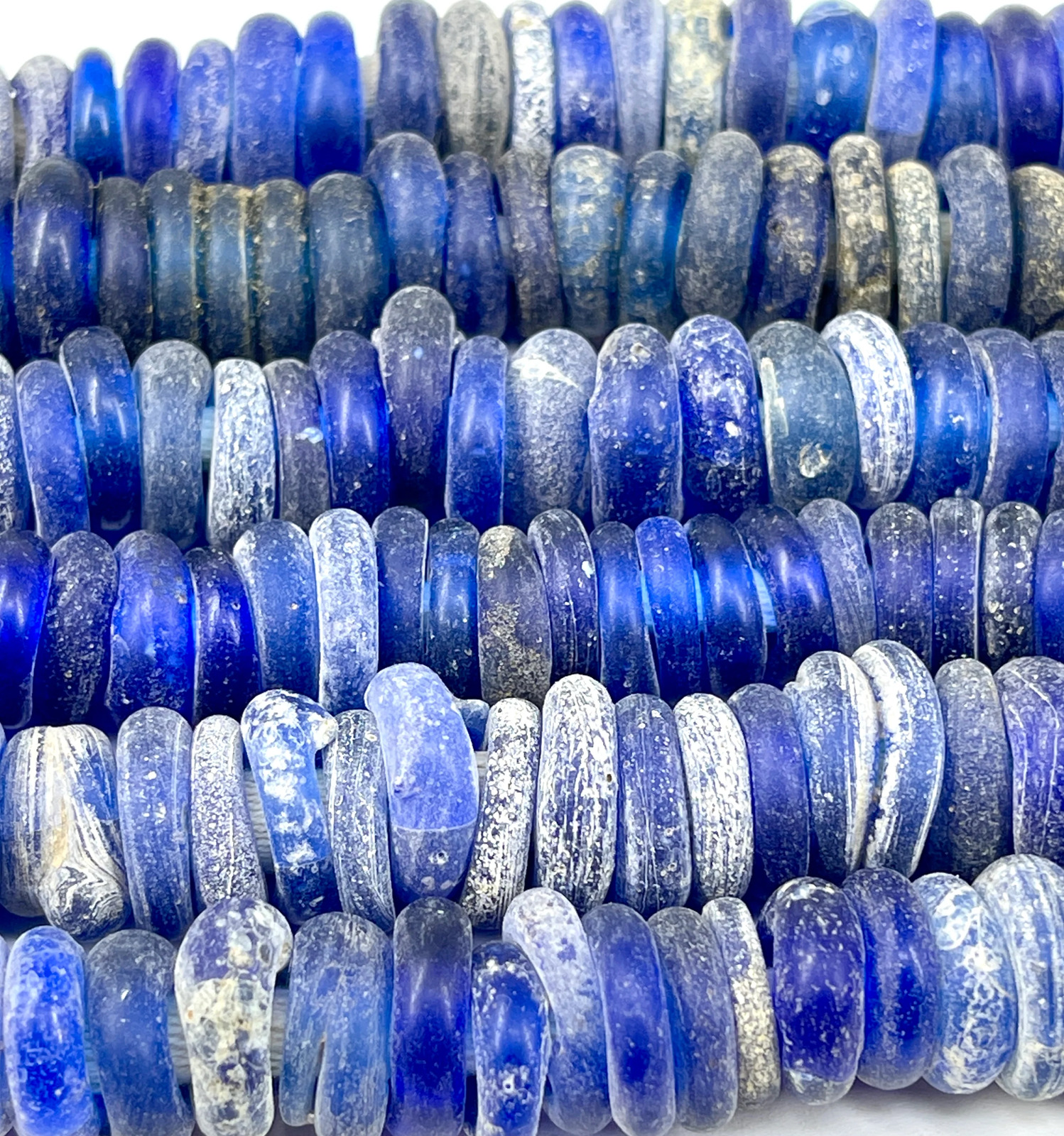 Dutch Donuts Cobalt Blue Trade Beads JK Brown Collection