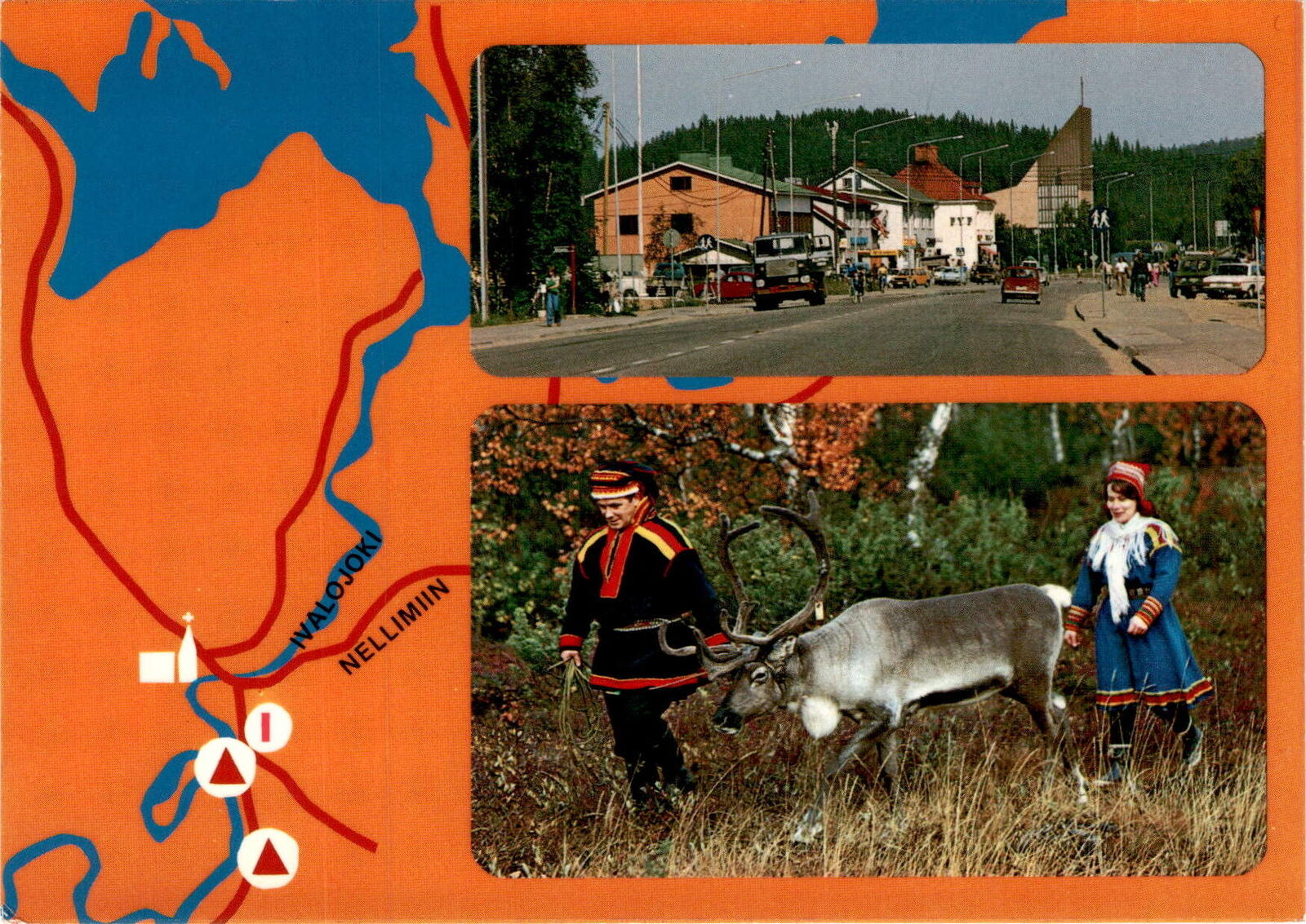 Ivalo River Nellim Smi people Lapland Finland Rovaniemi Santa Claus postcard