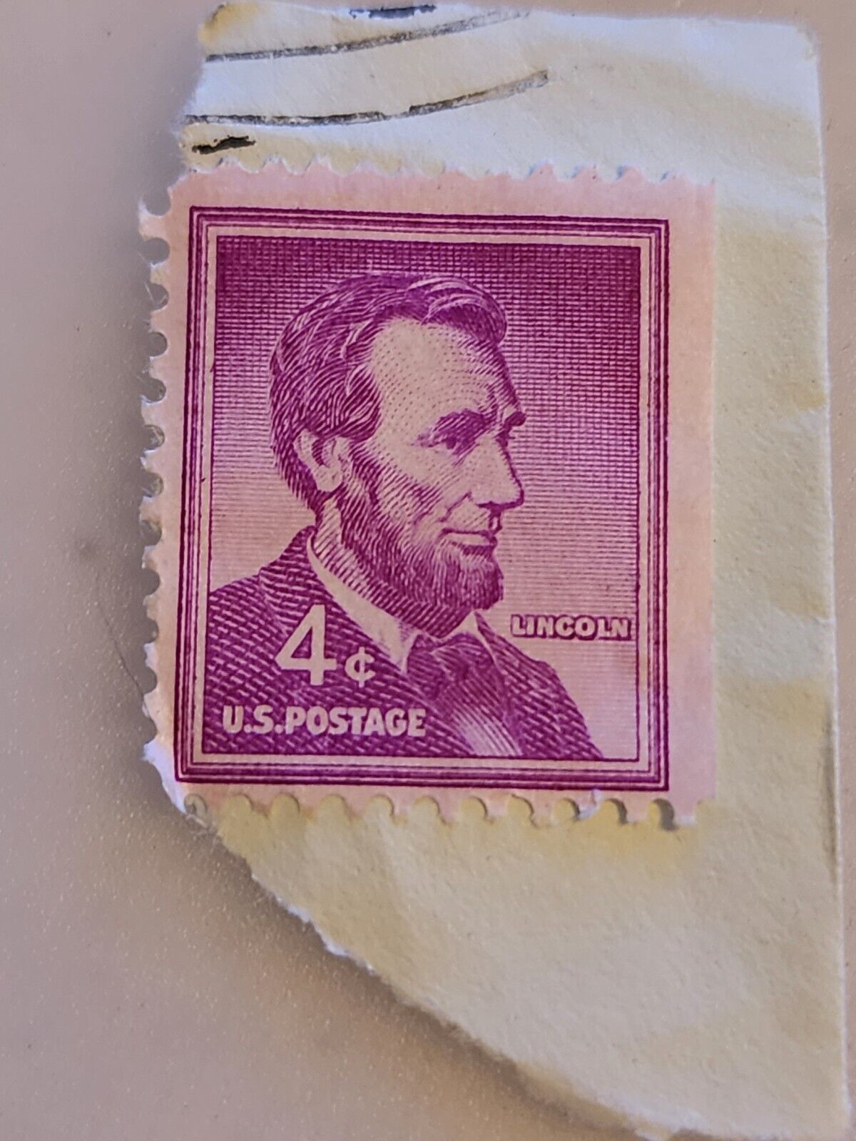 Rare US president Lincoln vintage stamp