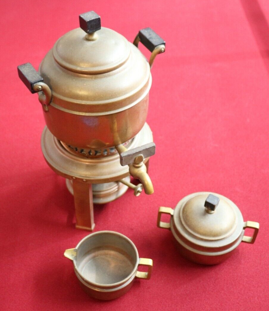 1904 Manning Bowman & Co Copper & Brass SAMOVAR Percolator Coffee Tea