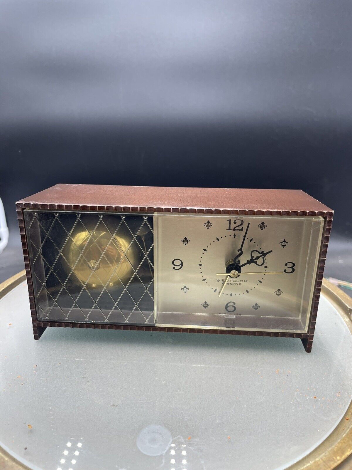 Rare Vintage Westclox Electric MCM Bell Vue S19-B Alarm Clock 1950\'S 60\'S Works