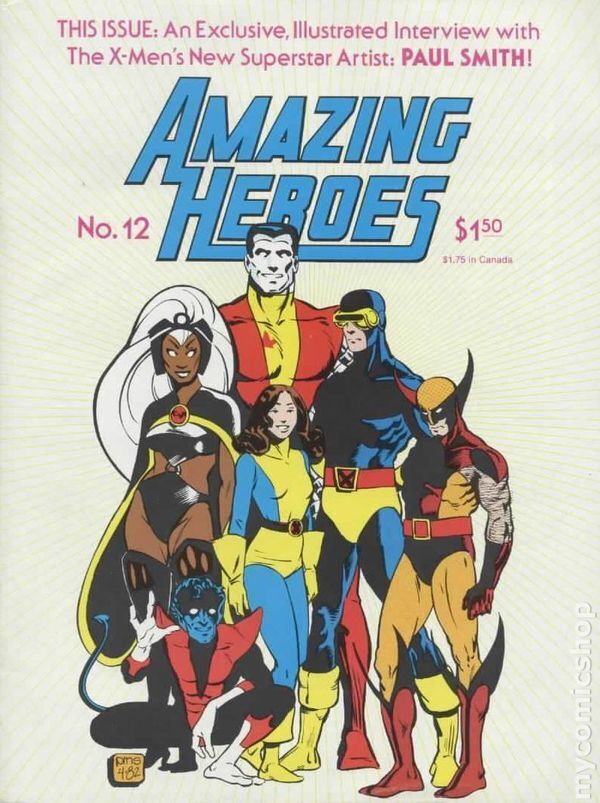 Amazing Heroes #12 VG 4.0 1982 Stock Image Low Grade