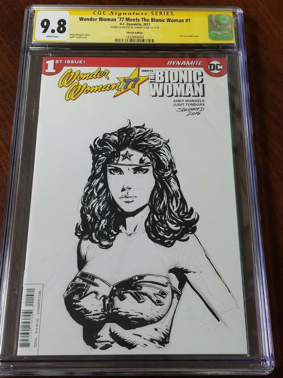 Wonder Woman 77 Meet Bionic Woman #1 CGC SS 9.8 Johnny D Desjardins Original Art