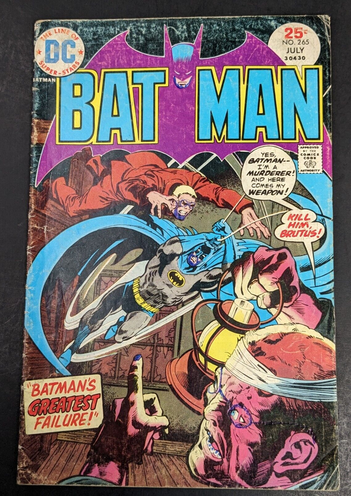 Batman #265 Batman\'s Greatest Failure DC Comics 1975 Giordano Classic Cover