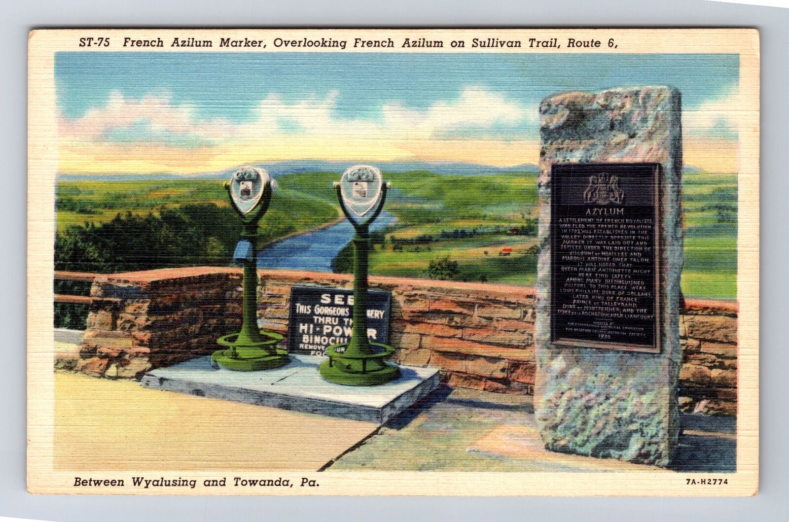 Towanda PA-Pennsylvania, French Azilum Market, Antique, Vintage Postcard
