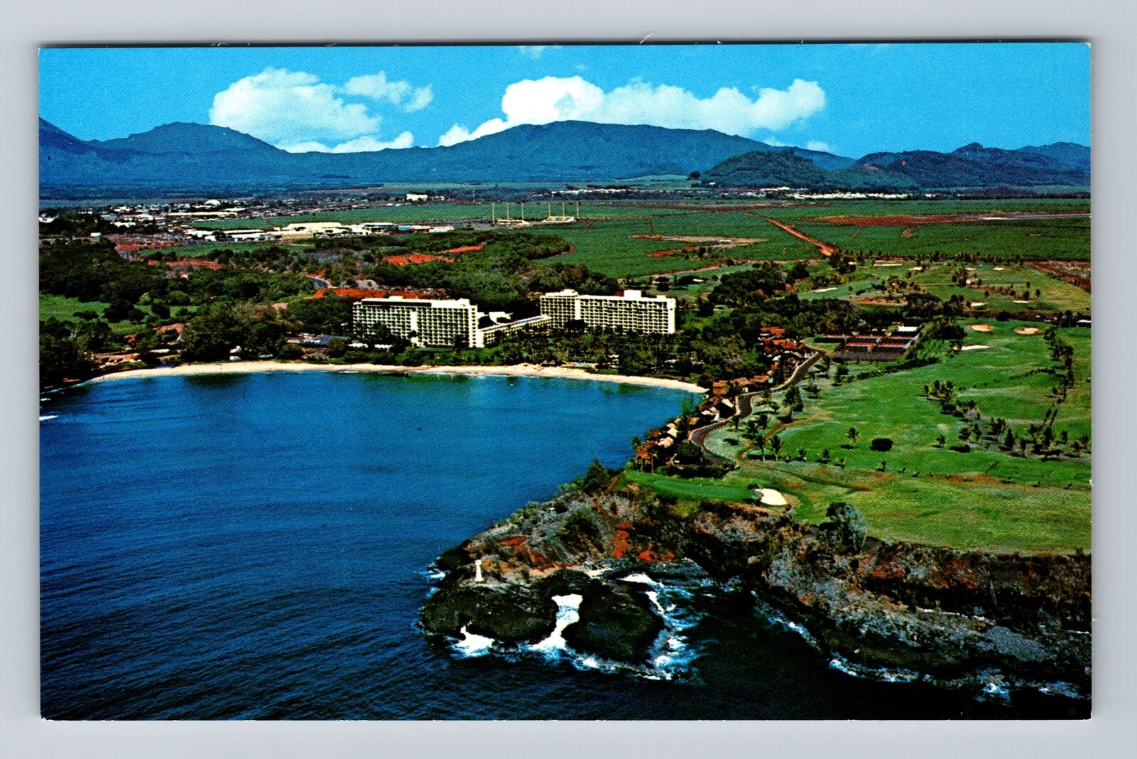 Kauai HI-Hawaii, Kauai Surf, Kalapaki Beach, Surf Resort Vintage Postcard