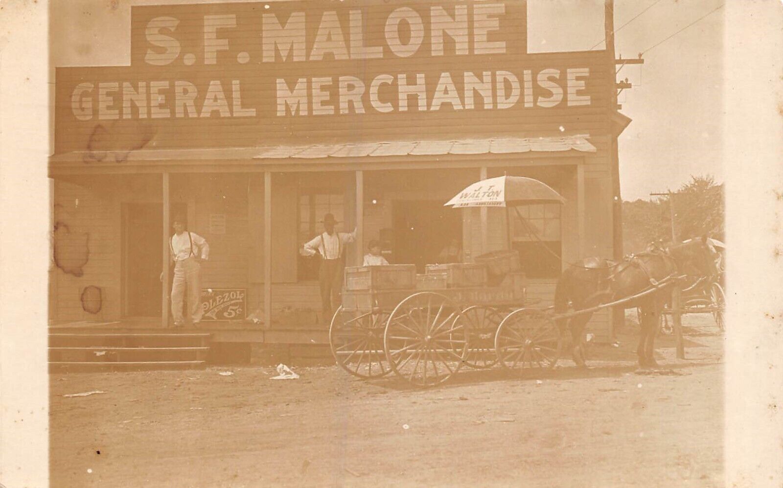 RPPC Tuscaloosa Alabama S. F. Malone General Merchandise Country Store Postcard