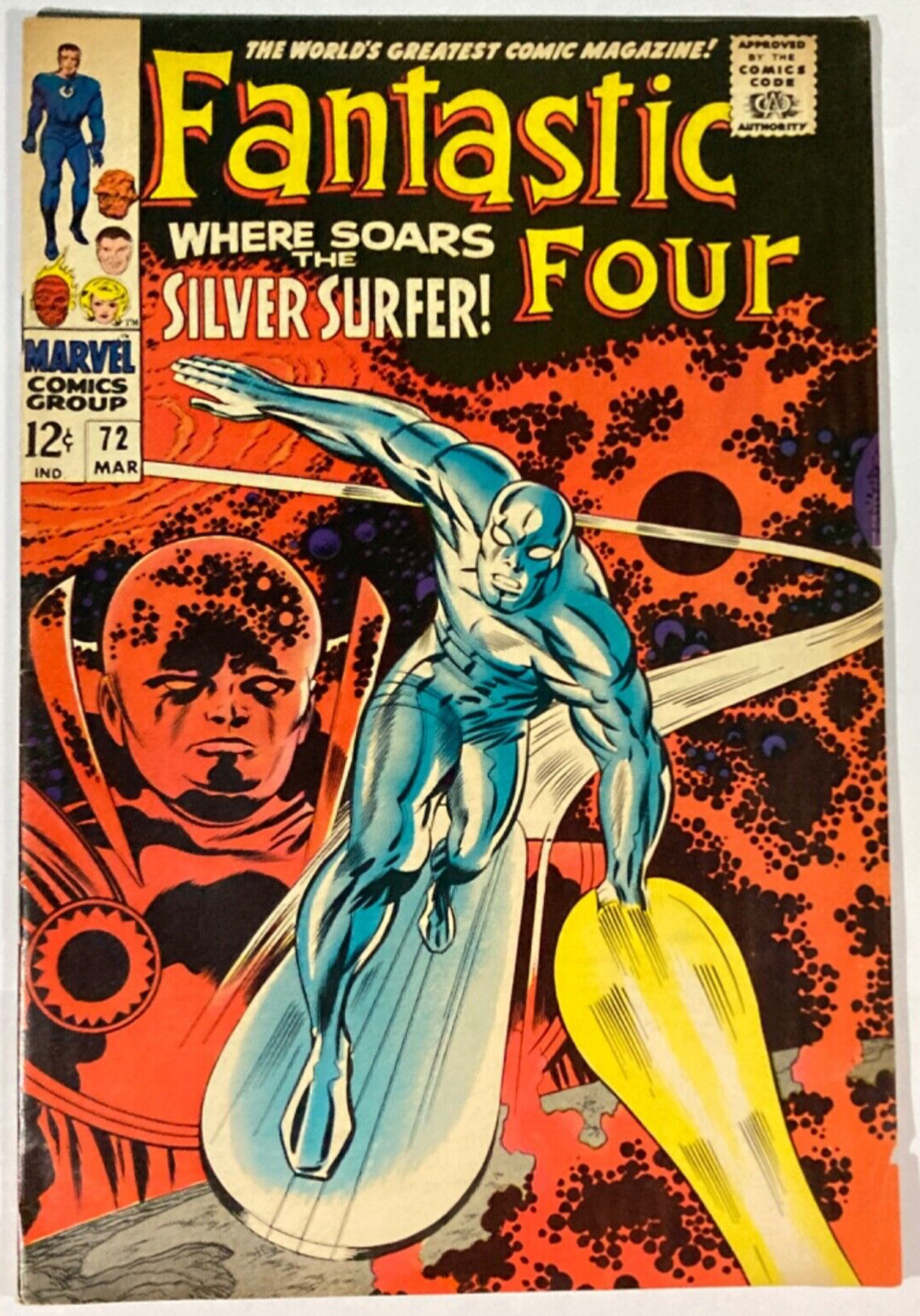 Fantastic Four 72 1968 8.0 High Grade Iconic Kirby Cvr Marvel SA Key Issue