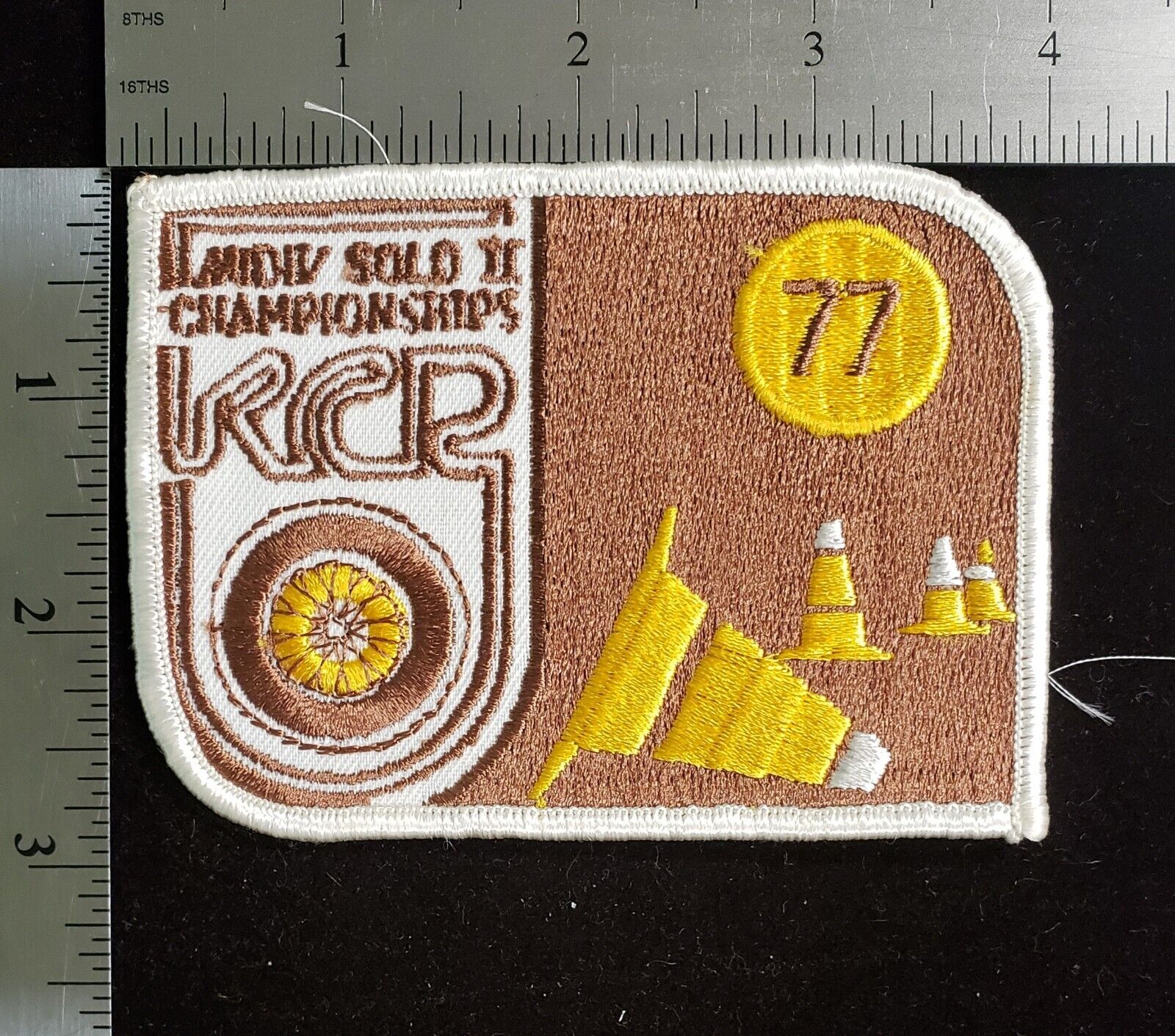 SCCA KCR Midiv Solo II Championship 1977 - Embroidered Racing Patch