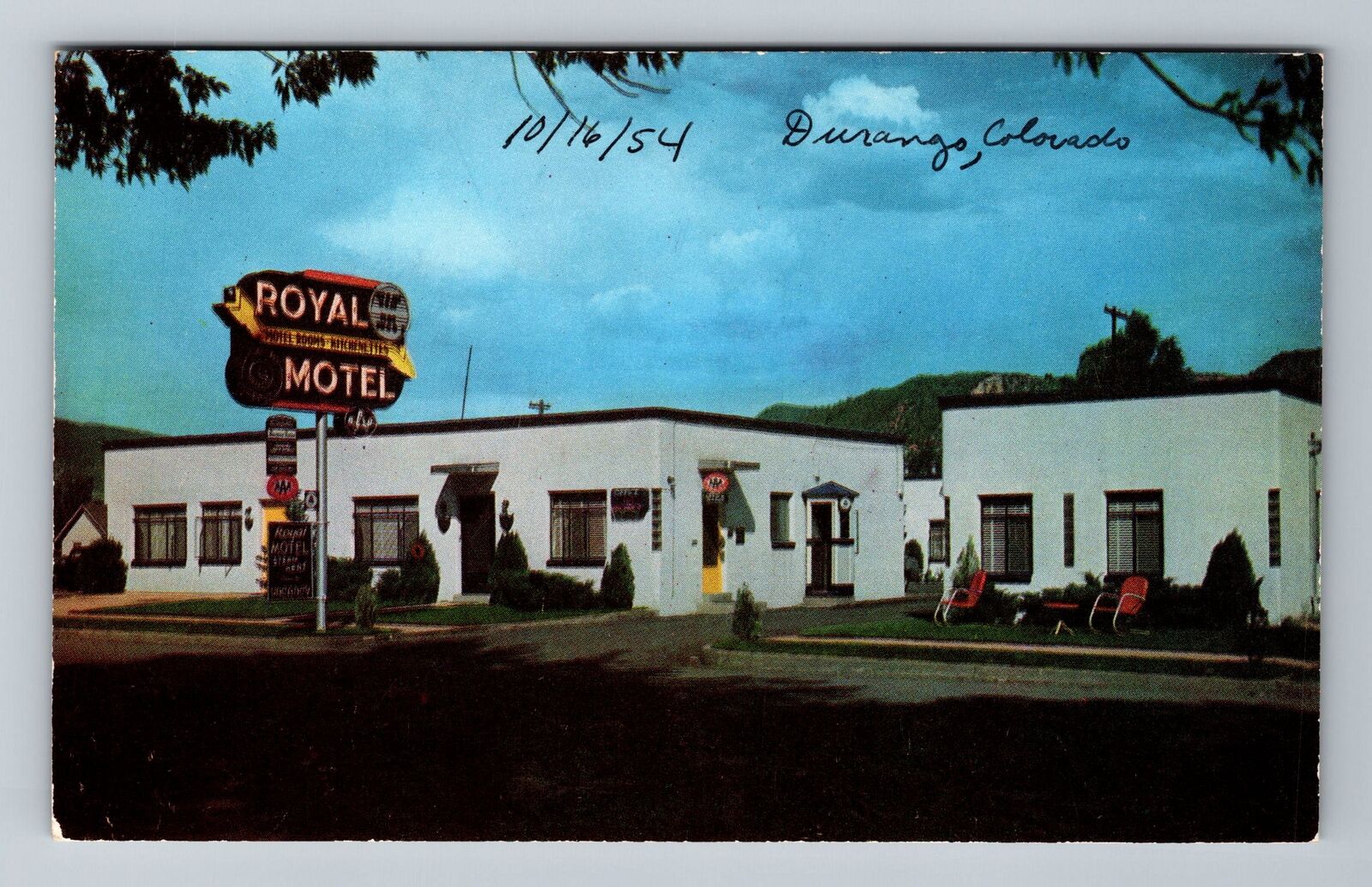 Durango CO-Colorado, Royal Motel, Advertising, Vintage Postcard