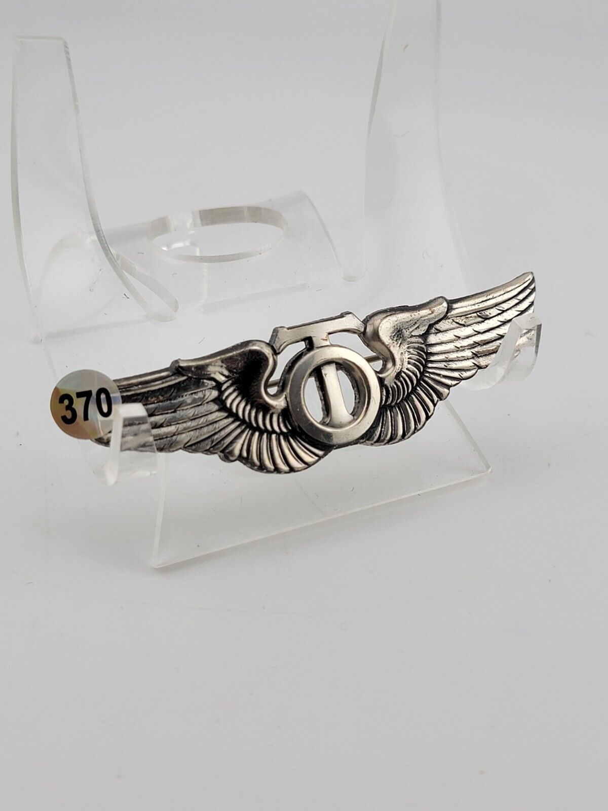 Extremely Rare WW2 AAF Technical Observer Wing Badge. Sterling Silver. VG Cond.