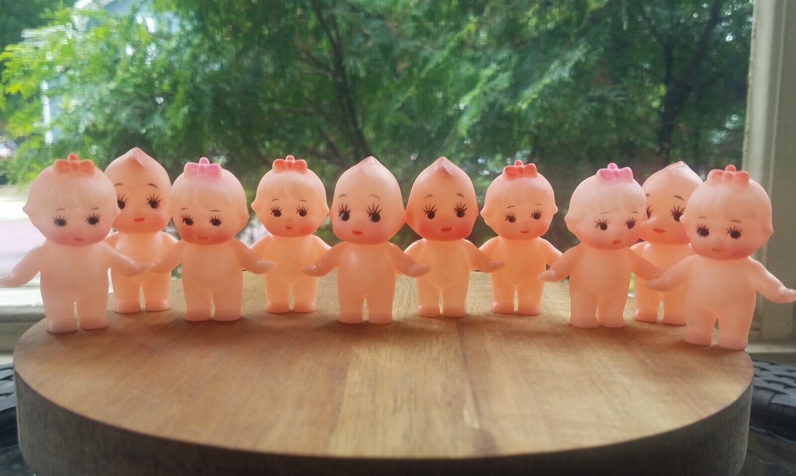 Lot of 10 Small Vintage Soft Plastic Kewpie Babies Boys & Girls Kitsch