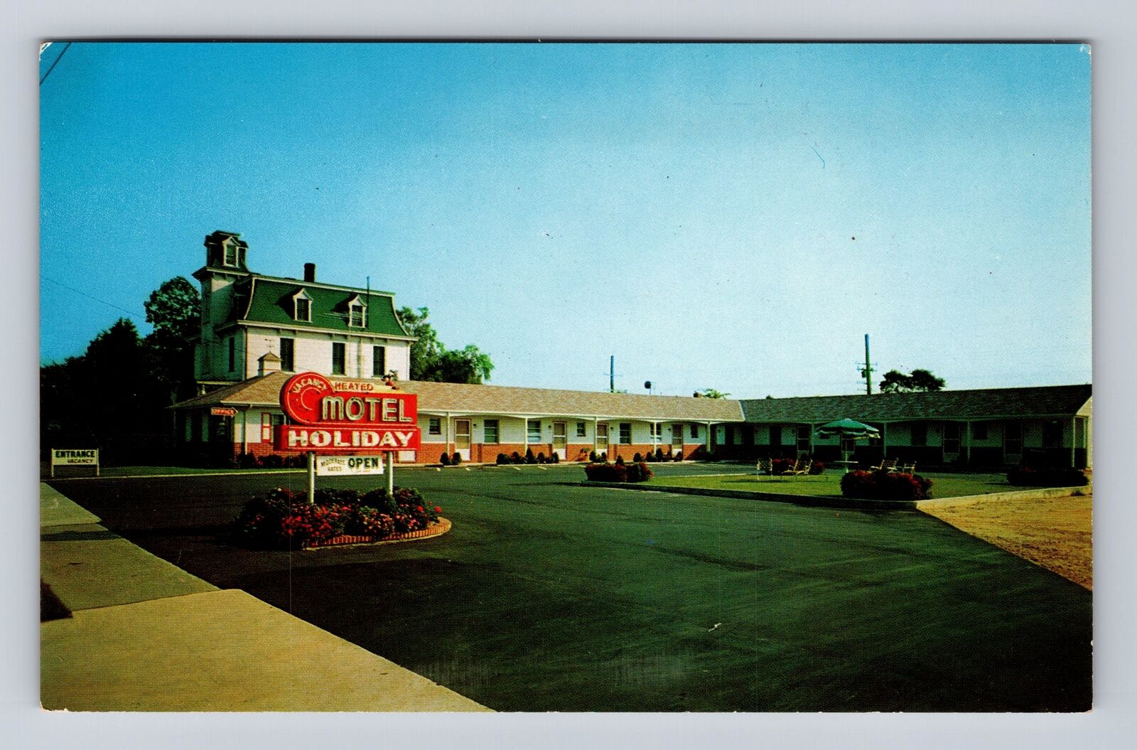 Absecon NJ-New Jersey, Holiday Motel, U.S. Rt. 30, Advertising, Vintage Postcard