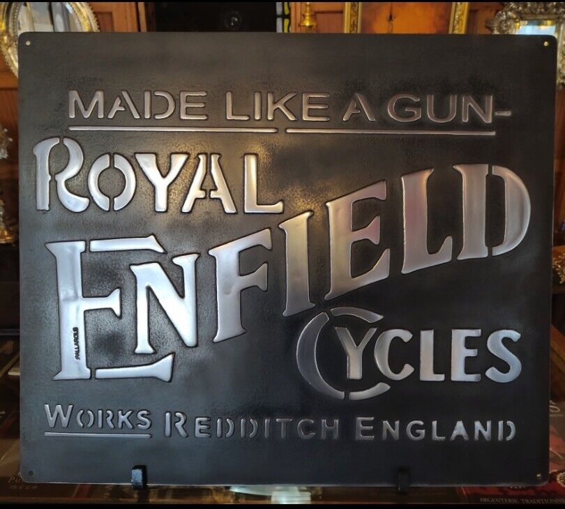 vintage Royal Enfield Metal Sign(handmade)