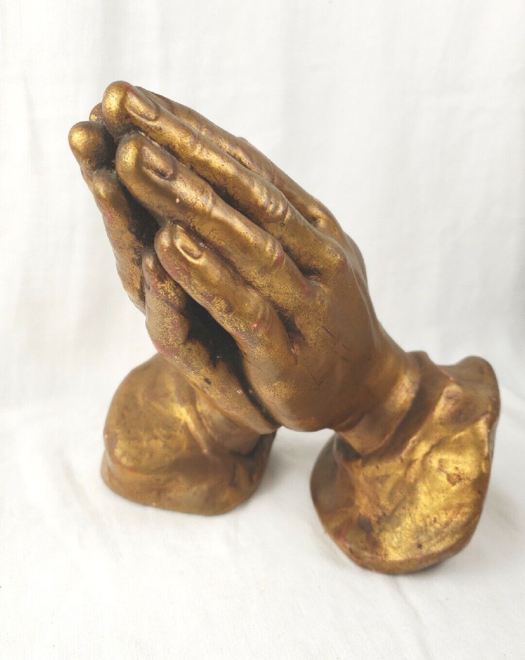 FREEMAN And McFARLIN Gold Praying Hands Statue MCM Large Religious