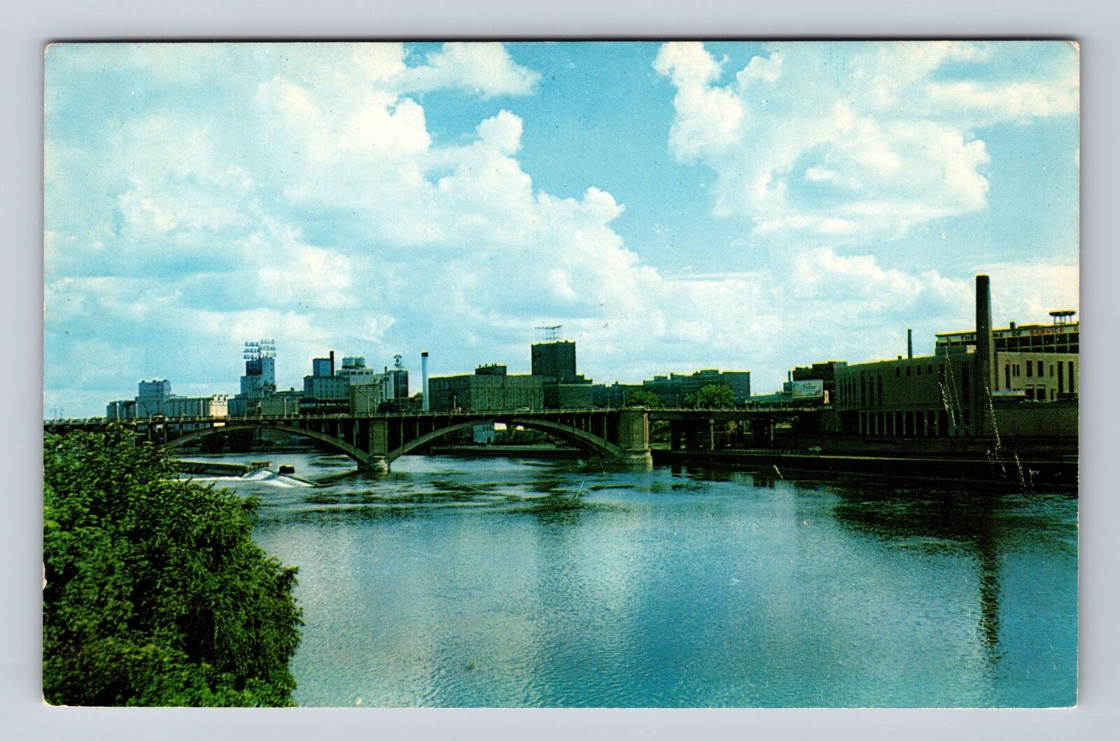 Minneapolis MN-Minnesota, Milling District, St Anthony Falls Vintage Postcard