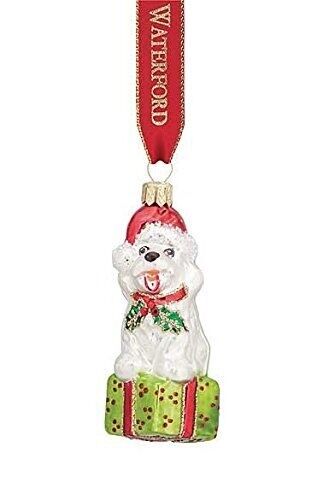Waterford Holly Jolly Christmas Pup Ornament Holiday Heirlooms 0010828 Dog