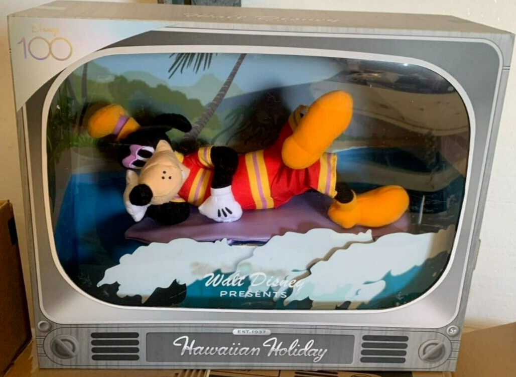 Walt Disney 100 Years Of Wonder Hawaiian Holiday Goofy Plush Model 1937