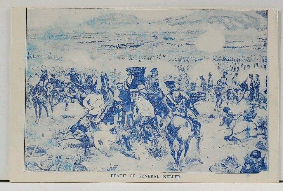 RUSSO JAPANESE WAR Death of GENERAL (Fyodor) KELLER Vintage Postcard L7