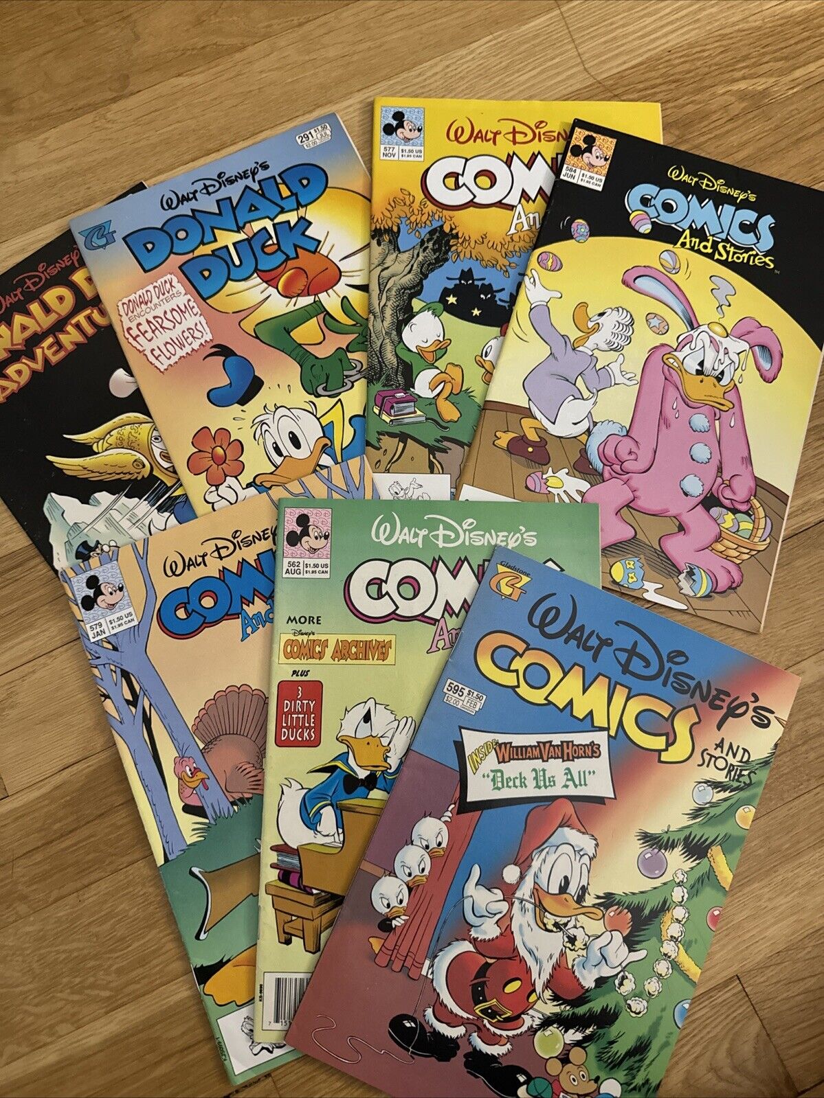 Walt Disney's Comics Lot Of 7 - Donald Duck, Mickey Mouse, Comics and Stories