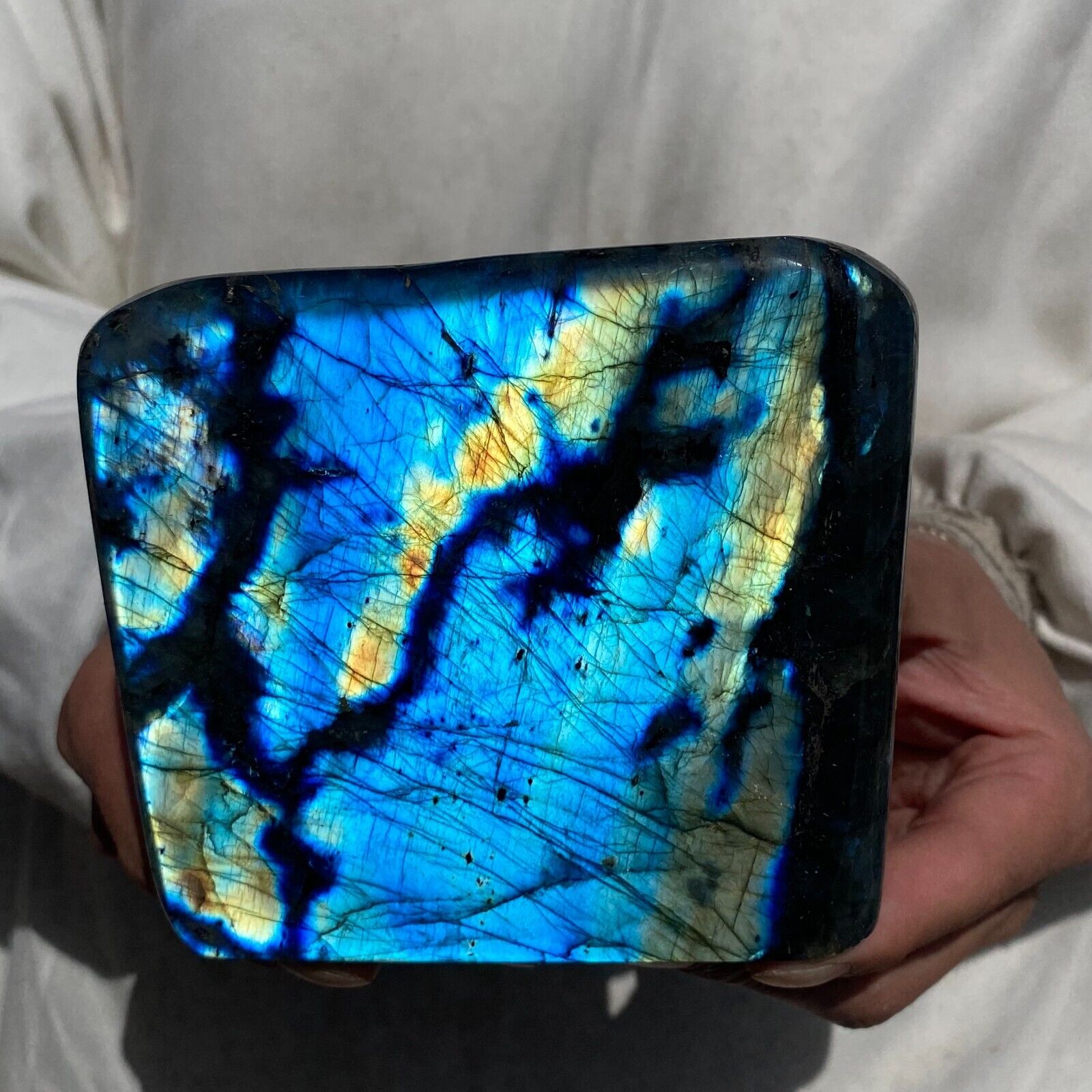 2.5lb Natural Gorgeous Labradorite Quartz Crystal display Stone Specimen Healing