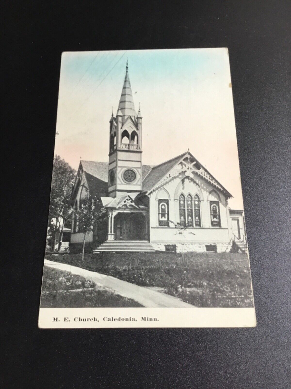 1912 Caledonia, Minnesota Postcard - M.E. Church 258