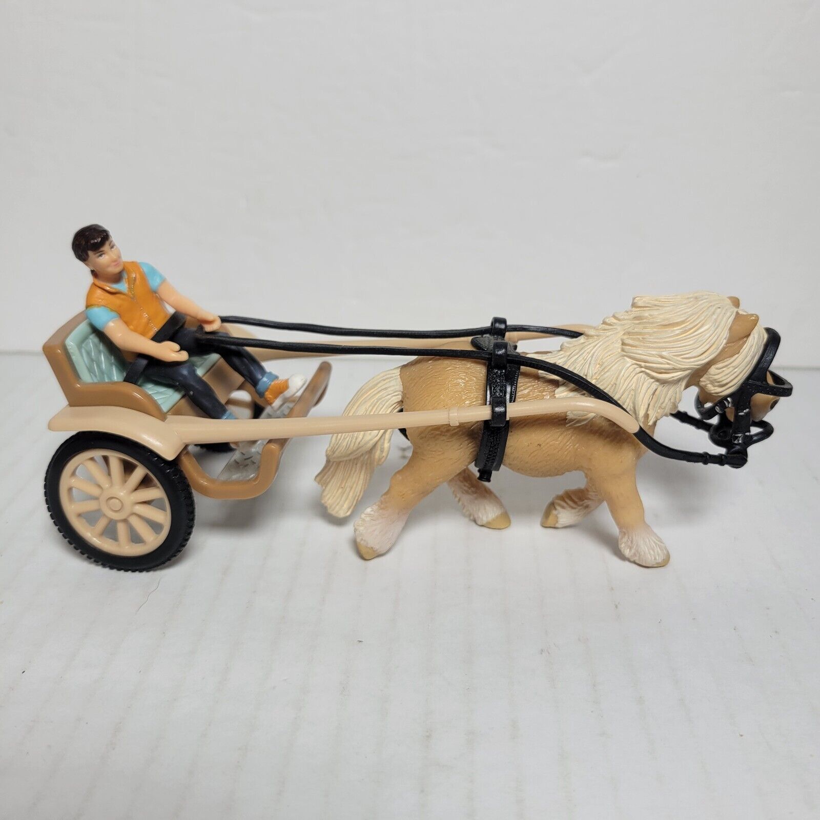 Schleich SHETLAND PONY CART Girl Horse Figure Set 42040 Retired 2004