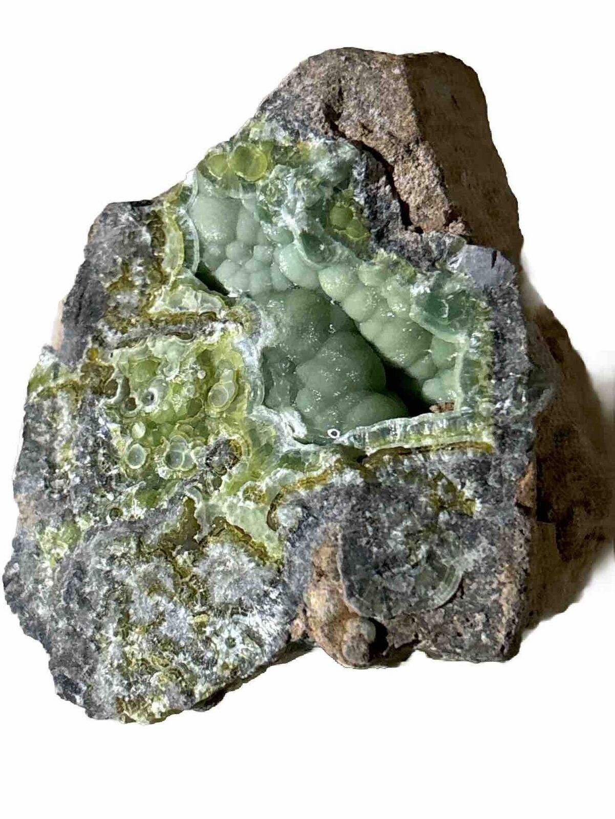 Botryoidal Green Wavellite Crystals on Matrix from Arkansas 2.5in.x2in.