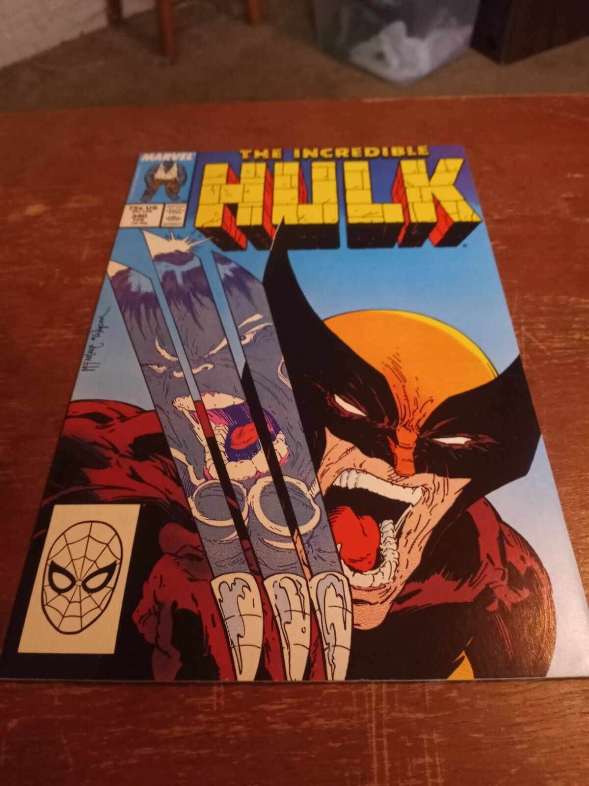 Hulk #340 vs. Wolverine Cover Marvel 1988 Incredible McFarlane